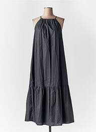Robe mi-longue sans manche sans manche noir ANGELA DAVIS femme