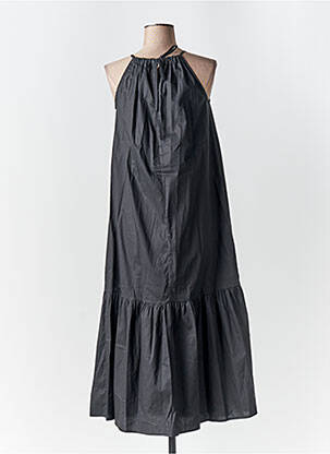 Robe mi-longue sans manche sans manche noir ANGELA DAVIS femme