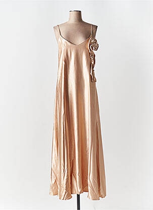 Robe longue sans manche sans manche or ANGELA DAVIS femme