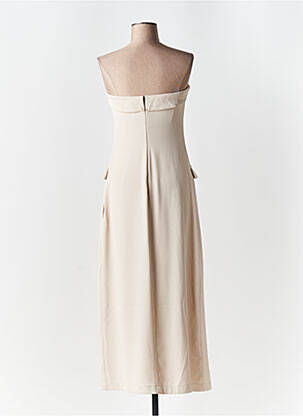 Robe mi-longue sans manche sans manche beige ANGELA DAVIS femme