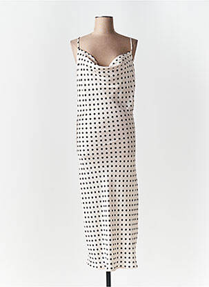 Robe mi-longue sans manche sans manche blanc LULU femme
