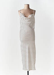Robe mi-longue sans manche sans manche blanc LULU femme