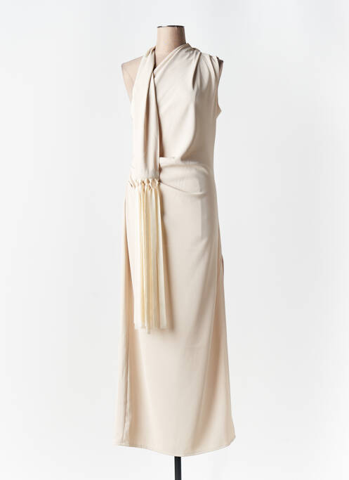 Robe longue beige ANGELA DAVIS pour femme