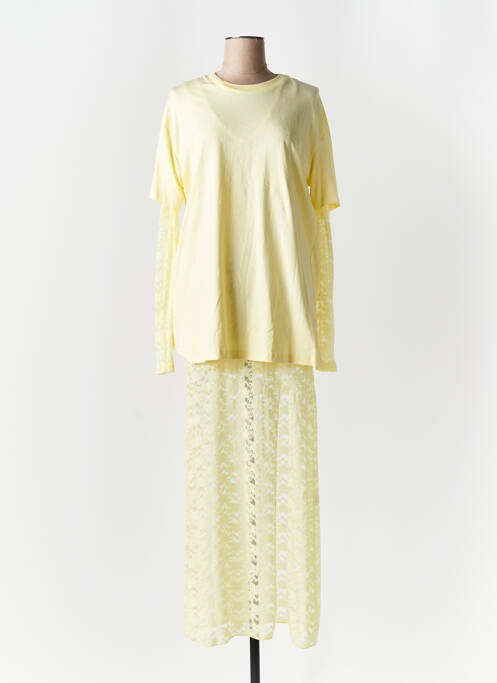 Robe longue jaune LUMINA pour femme
