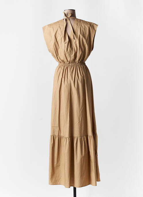 Robe longue marron ANGELA DAVIS pour femme