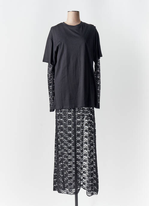 Robe longue noir LUMINA pour femme