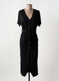 Robe mi-longue manches courtes manches courtes noir DIANA GALLESI femme