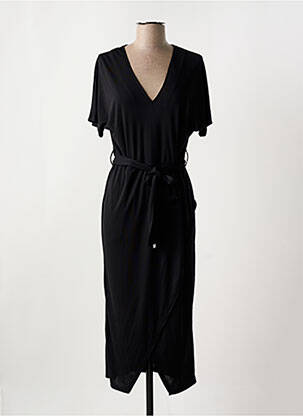 Robe mi-longue manches courtes manches courtes noir DIANA GALLESI femme