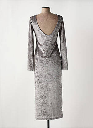 Robe longue manches longues manches longues gris CIVICO 1 femme