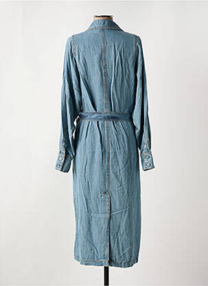 Robe mi-longue manches longues manches longues bleu ANGELA DAVIS femme