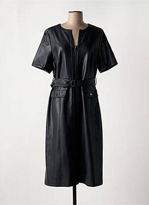 Robe mi-longue manches courtes manches courtes noir DIANA GALLESI femme