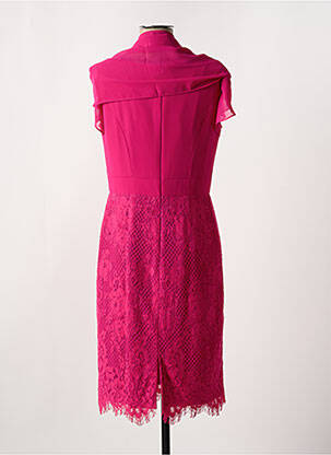 Robe mi-longue manches courtes manches courtes rose FASHION NEW YORK femme
