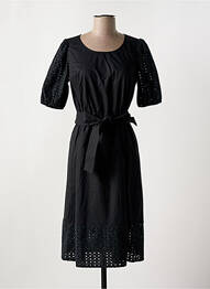 Robe mi-longue manches courtes manches courtes noir DIANA GALLESI femme