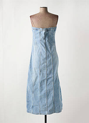 Robe mi-longue sans manche sans manche bleu LUMINA femme