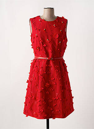 Robe mi-longue sans manche sans manche rouge CIVICO 1 femme