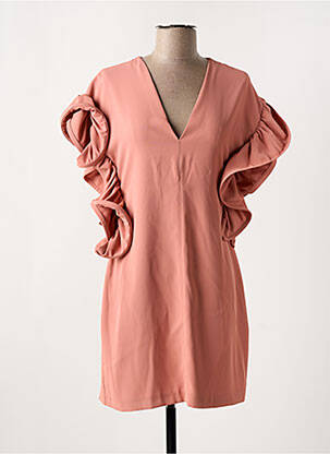 Robe courte manches courtes manches courtes orange ANGELA DAVIS femme