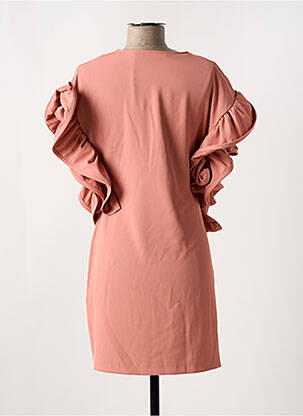 Robe courte manches courtes manches courtes orange ANGELA DAVIS femme
