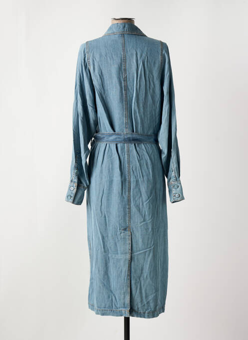 Robe mi-longue manches longues manches longues bleu ANGELA DAVIS femme