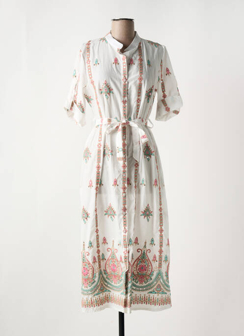 Robe mi-longue blanc ALTAMIRA pour femme