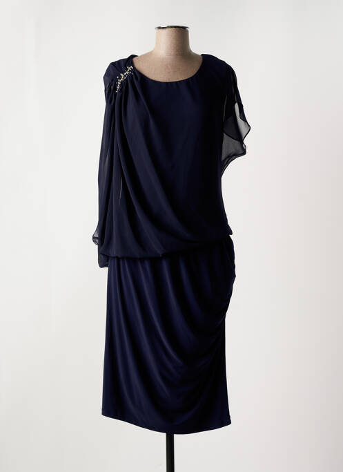 Robe mi-longue bleu FASHION NEW YORK pour femme