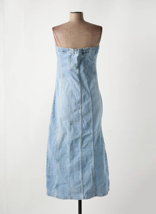 Robe mi-longue bleu LUMINA pour femme