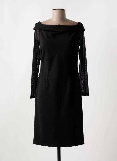 Robe mi-longue noir GINA BACCONI pour femme