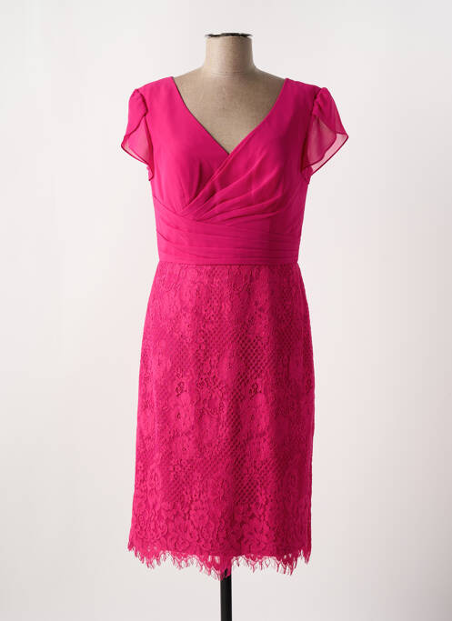 Robe mi-longue rose FASHION NEW YORK pour femme