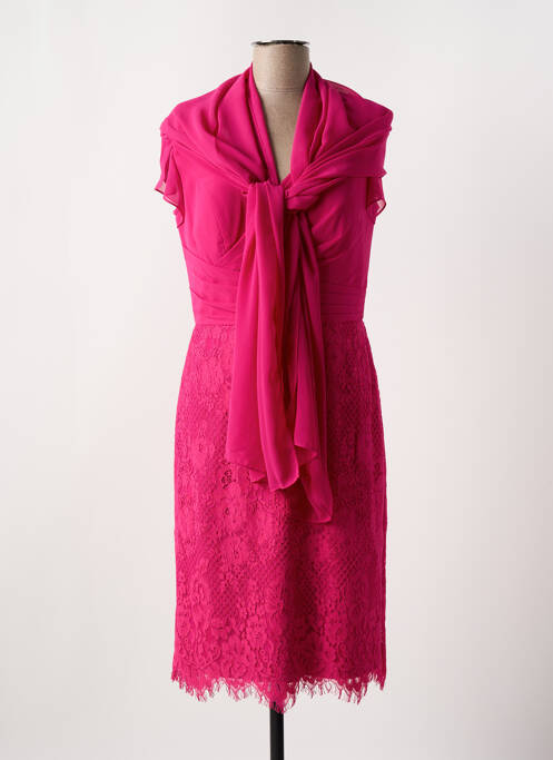 Robe mi-longue rose FASHION NEW YORK pour femme