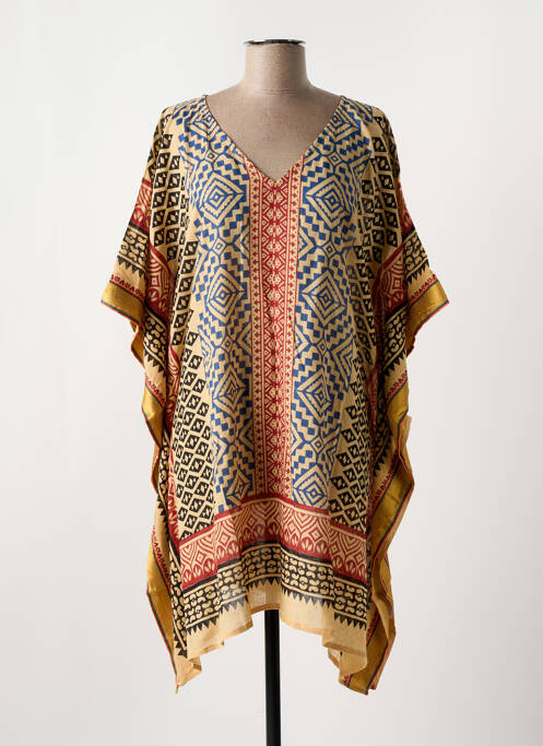 Tunique manches courtes beige TOO CHIC pour femme