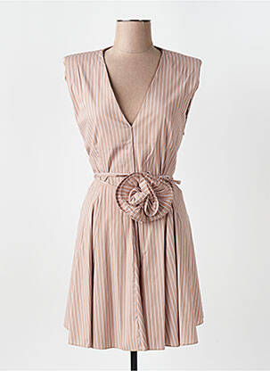 Robe courte sans manche sans manche rose KING KONG femme
