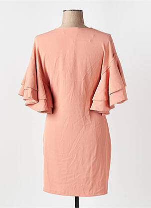 Robe courte manches courtes manches courtes orange ANGELA DAVIS femme