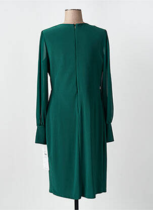 Robe mi-longue manches longues manches longues vert FASHION NEW YORK femme