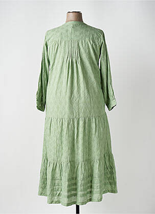 Robe longue manches longues manches longues vert GIOYA & CO femme