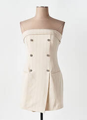 Robe courte beige ANGELA DAVIS pour femme seconde vue