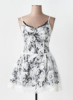 Robe courte blanc LUMINA pour femme