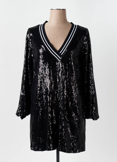 Robe courte manches longues manches longues noir CIVICO 1 femme