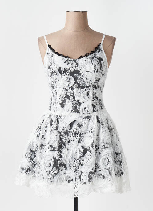 Robe courte blanc LUMINA pour femme