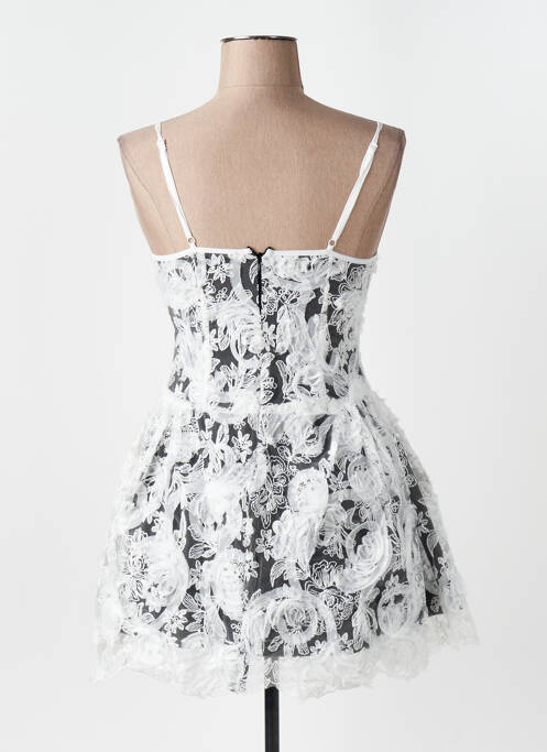 Robe courte blanc LUMINA pour femme