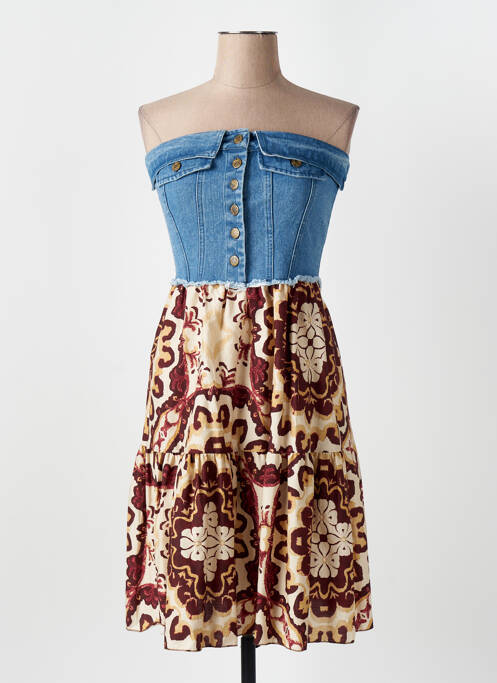 Robe courte bleu ANGELA DAVIS pour femme