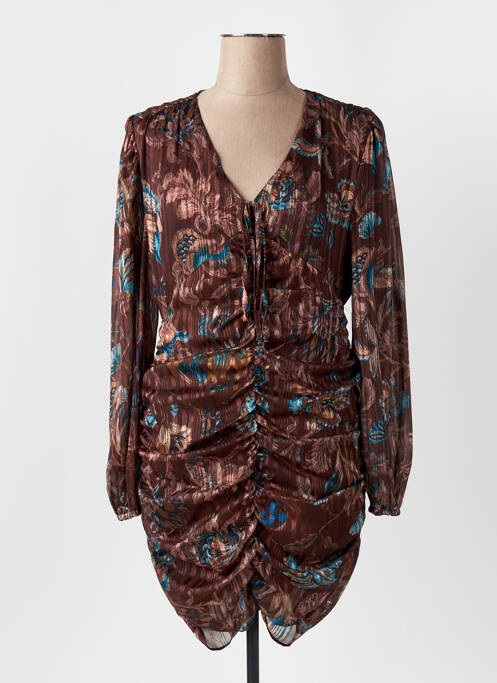 Robe courte marron ALTAMIRA pour femme