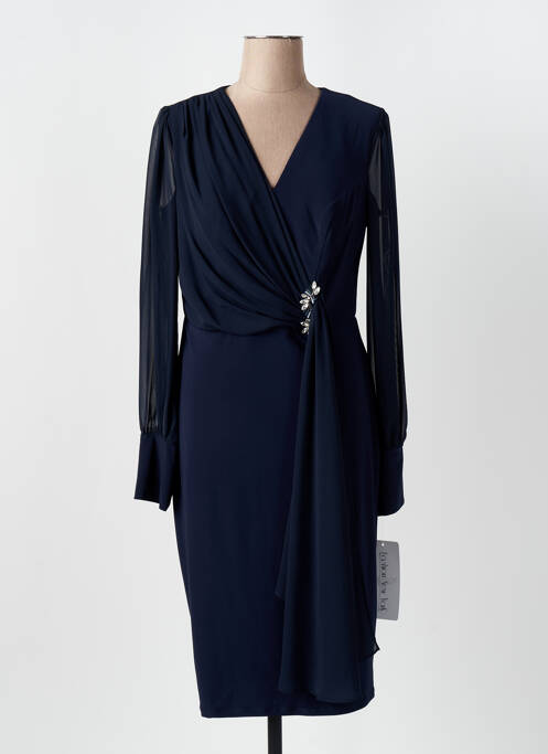 Robe mi-longue bleu FASHION NEW YORK pour femme
