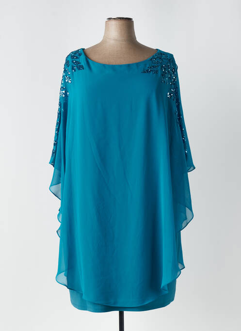 Robe mi-longue bleu FASHION NEW YORK pour femme