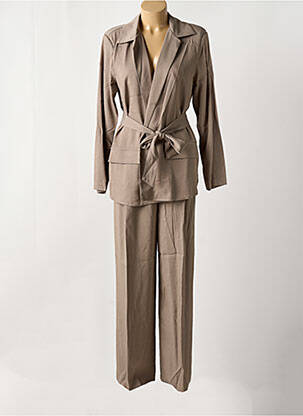 Ensemble pantalon manches longues marron ANGELA DAVIS femme