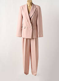 Ensemble pantalon fermeture boutonnée sur le devant rose ANGELA DAVIS femme