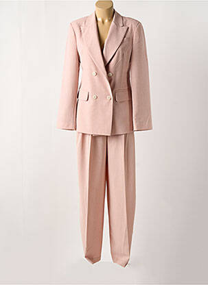 Ensemble pantalon fermeture boutonnée sur le devant rose ANGELA DAVIS femme