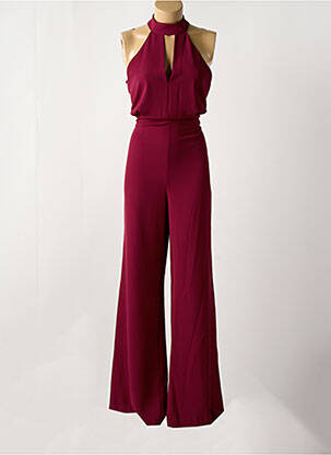 Combi-pantalon fermeture zippée au dos sans manche rouge ANGELA DAVIS femme