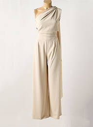Combi-pantalon tissage crêpe sans manche beige ANGELA DAVIS femme