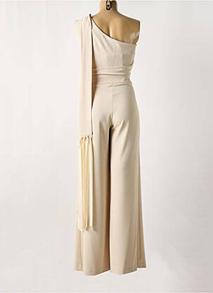 Combi-pantalon tissage crêpe sans manche beige ANGELA DAVIS femme