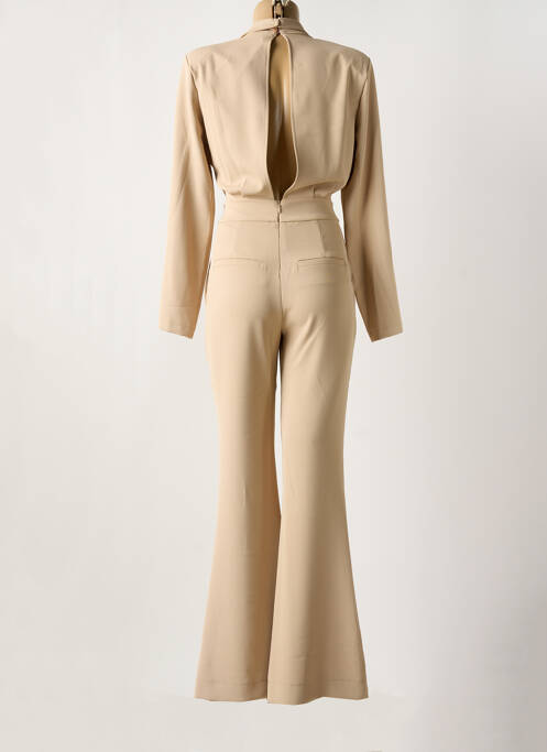 Combi-pantalon tissage crêpe manches longues beige ANGELA DAVIS femme