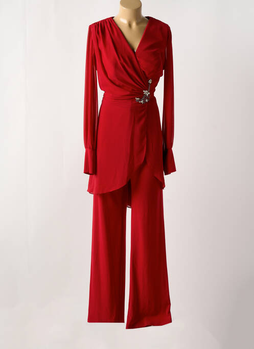 Combi-pantalon rouge FASHION NEW YORK pour femme